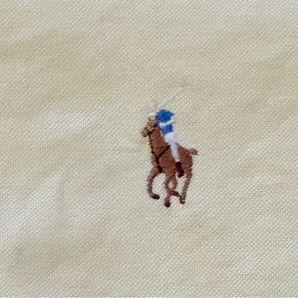 Vintage Ralph Lauren Short Sleeve Button Down Casual Cotton Shirt Yellow Medium - Picture 6 of 12